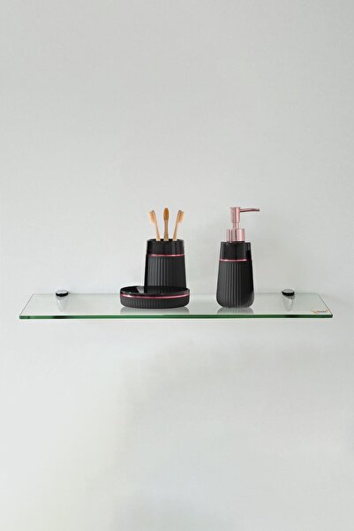 Cam Dolap Cam Etejer Rafı - Cam Raf - Banyo Rafı - Duvar Rafı - Mutfak Rafı 12x50cm Temperli Şeffaf Cam