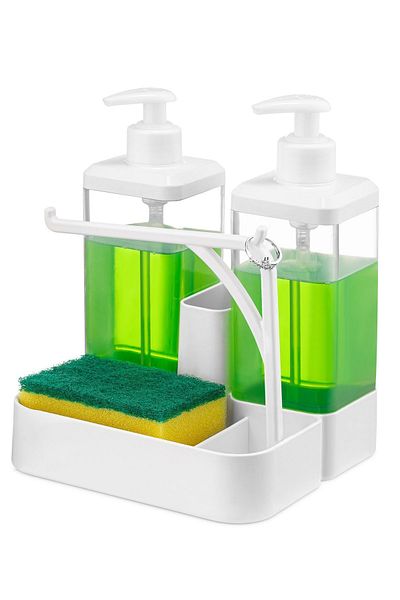 Üçtem Plastik Set dozator cu două compartimente pentru săpun lichid Üçtem Plas 2x350 Ml