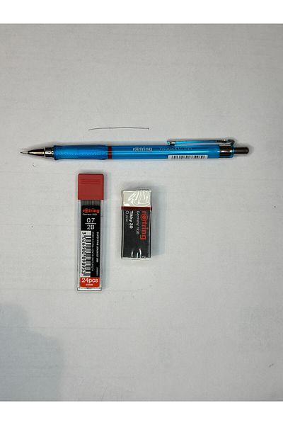 Rotring Visuclick Versatil 3-Piece School Pencil Set - 0.7mm 2B Tip and 0.7mm Eraser Gift