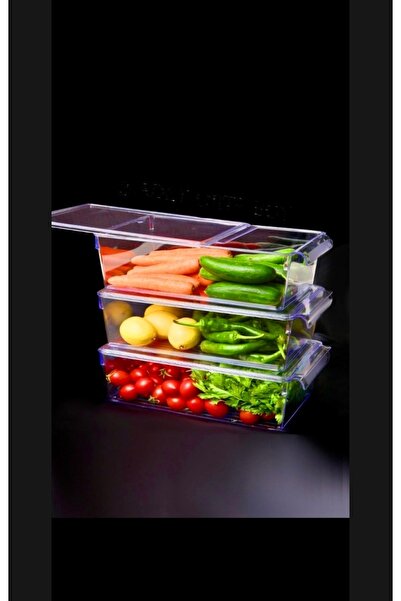 LeesHome 6 прозорих контейнерів з кришкою для холодильника та шафи