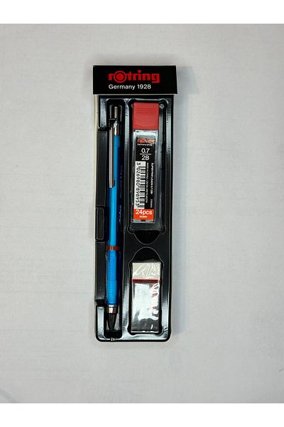 Rotring Visuclick Versatil 3-Piece School Pencil Set - 0.7mm 2B Tip and 0.7mm Eraser Gift