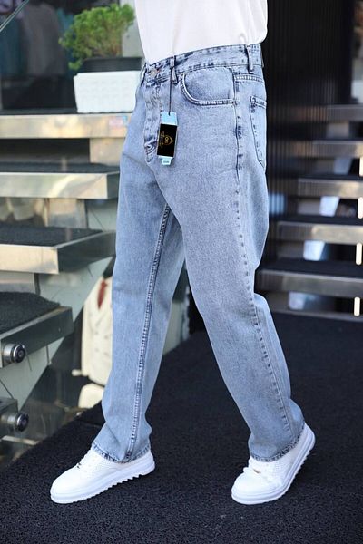 oraystore Φαρδύ κομμένο Ice Blue παντελόνι