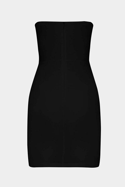 Açelya Okcu Strapless Premium Women's Mini Dress - Knot Detailed