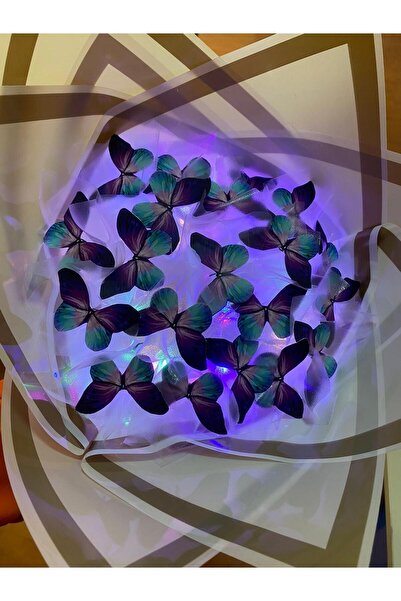 Redblue MAVİ -MOR KELEBEK BUKETİ