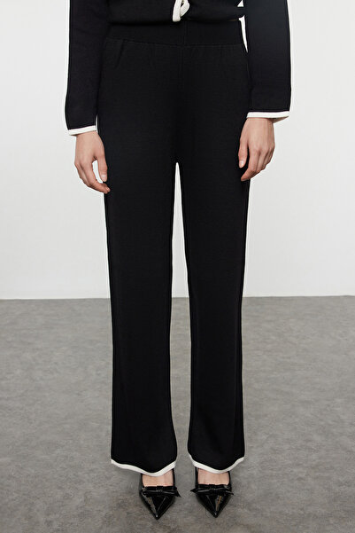 Trendyol Modest Sada mašlí z černého úpletu - spodní a horní Tctaw25Us00068