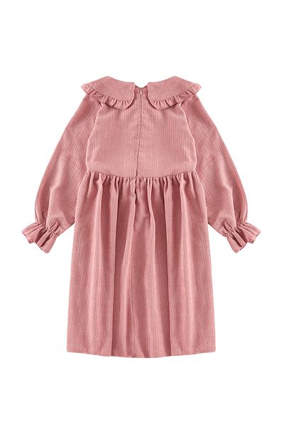 TRENDYOLKIDS Dusty Rose normál sima pamut szőtt ruha TKDAW25EL00017