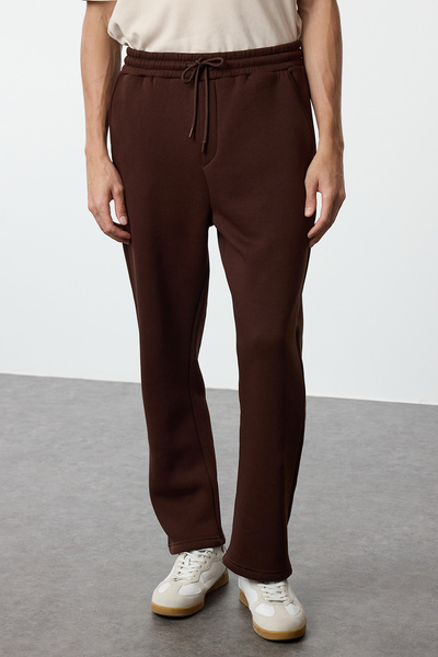 Trendyol Collection Σετ φόρμας WidE Cut ZippErEd - Καφέ, γιακάς TMNAW25EM00001