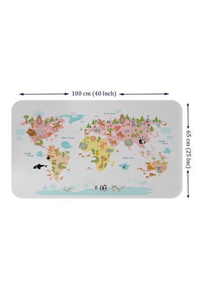 Dropcek eticaret Educational Kids and Baby World Map Wall Sticker - 60x105cm-3777