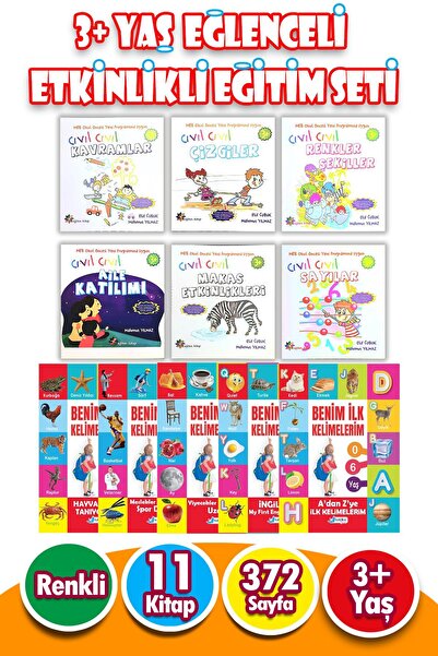 Harika Çocuk Yayınları 3 - 6 Yaş Eğlenceli Etkinlikli Eğitim Seti - Benim Ilk...