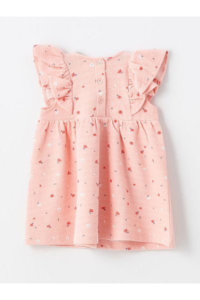 LC Waikiki Crew Neck Sleeveless Floral Print Dress for Baby Girl