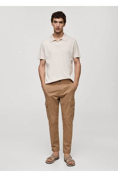 MANGO Man Cotton Slim Fit Cargo Pants