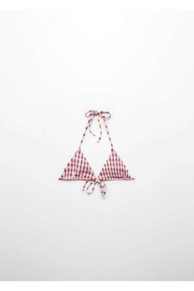 MANGO Woman Desenli bikini üstü