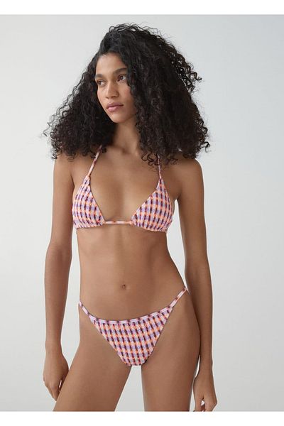 MANGO Woman Gemustertes Bikinioberteil