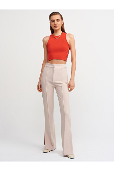 Dilvin Women's Ring Detailed Crop Top 20109