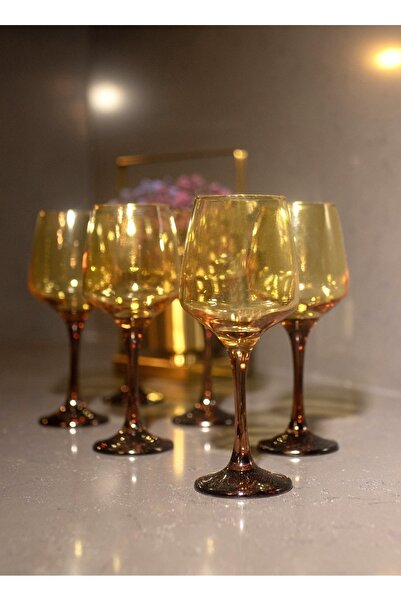 sudeka 6 Parça Renkli Kadeh Bardak Seti 295cc