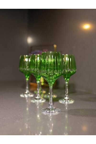 sudeka 37 Parça 12 Kişilik El Dekor Renkli Kristal Kesme Cam Su Takımı Bardak Seti