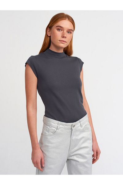 Dilvin 30581 Cotton T-shirt-Anthracite
