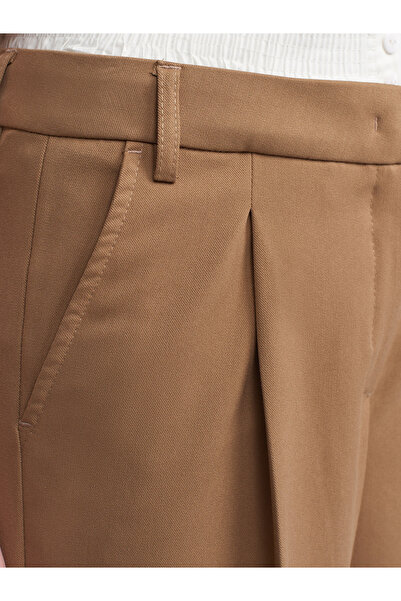Dilvin 71211 Çamaşır Detaylı Bol Pantolon-Camel