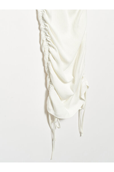 Dilvin 90355 Side Lace Dress-ecru