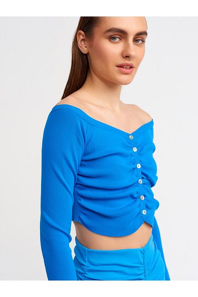 Dilvin 60138 Strick-Cardigan mit offenen Schultern