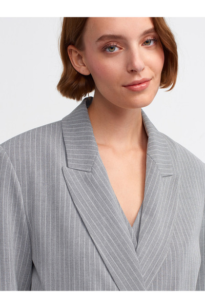 Dilvin 60713 Blazer Ceket-gri