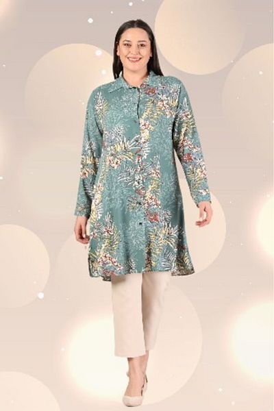Benim Denim Plus Size - ViBrant Colors HijaB LonG Shirt Tunic