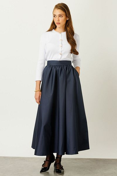 Hooopstore BALLOON SKIRT - DARK BLUE