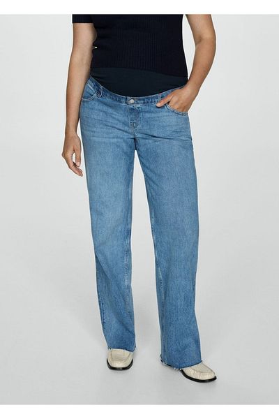MANGO Woman Blugi de maternitate Wideleg