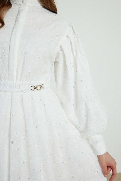 Hooopstore White Petit Brode Dress
