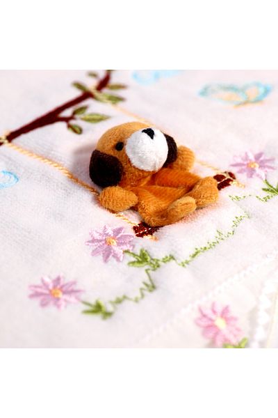 enex life 100% Cotton Towel with Dog Figure