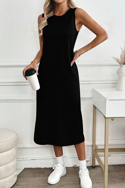 ESPİNA 125 cm Women's Cotton Combed Cotton Slit Casual Dress