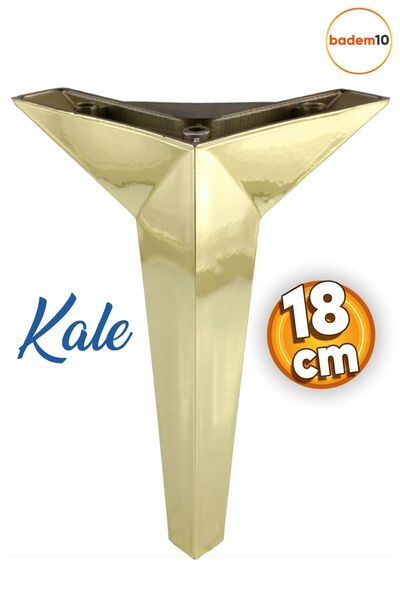 Badem10 Kale Mobilya Kanepe Tv Ünitesi Koltuk Ayağı 18 Cm Altın Gold Konsol A...