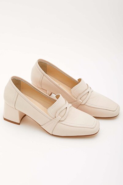 CZ London حذاء نسائي كلاسيكي من الجلد الطبيعي بكعب منخفض ومريح