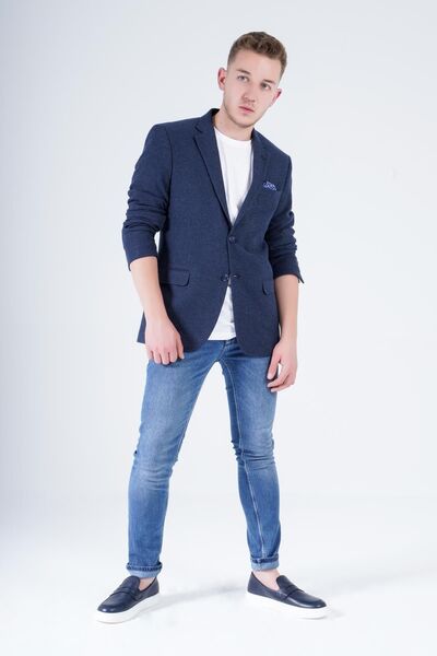 CZ London Sötétkék - Valódi bőr férfi naplopó alkalmi sportcipő