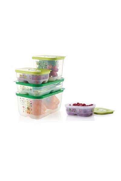 Tupperware Greenhouse Set of 5 Vegetable Fruit Storage Container (4.4-1.8-800 ) Hsgl