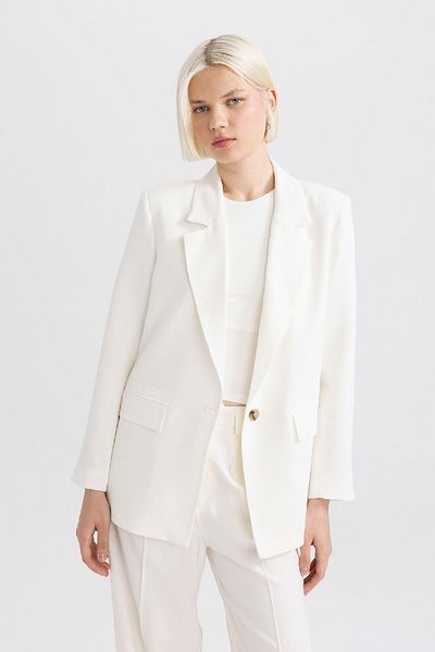 DeFacto Blazerjacke aus Leinenmischung im Oversize-Fit Z2536AZ24SM