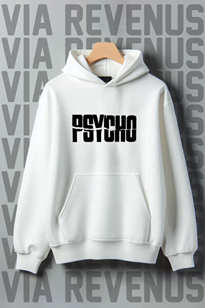 Vordevia Buzunar cangur cu 3 fire imprimat Psycho - Hanorac cu glugă cu formă...