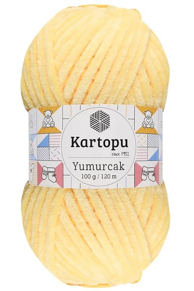 Kartopu K334 Μοντέλο Yumurcak Velvet - Πλεκτό στο χέρι μέσα στον κλωστή πεπόνι
