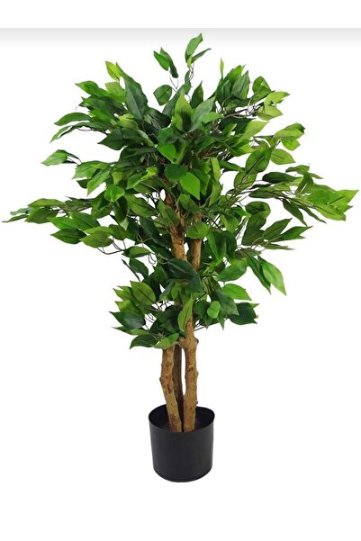 RUZGARCİCEK Rüzgar Yapay Çiçekçilik 3 gövdeli 90 cm Benjamin Ağacı