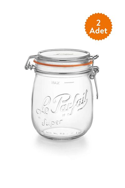 Le Parfait Super Glass Jar - 750 Ml 2 Pieces