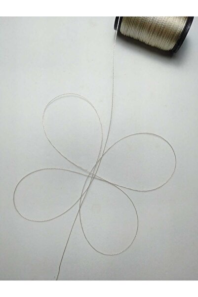 Eskişehir hobi sanat 0,2 mm 60 μέτρα κορδόνι χάντρες προσευχής σκούρο μπεζ χρώμα (πιο λεπτό κορδόνι χάντρες προσευχής)