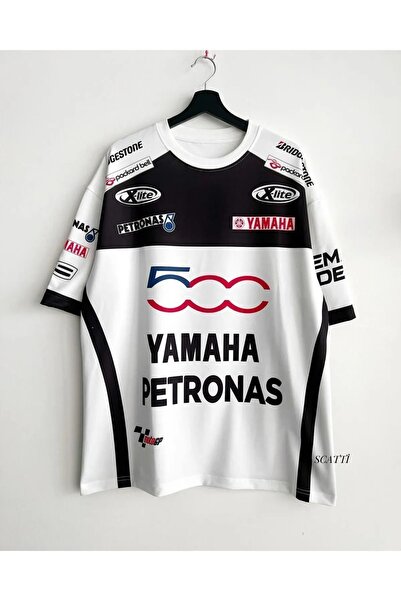 Lushen تي شيرت كبير الحجم للجنسين - لون مزدوج، طباعة رقمية، رقبة دائرية