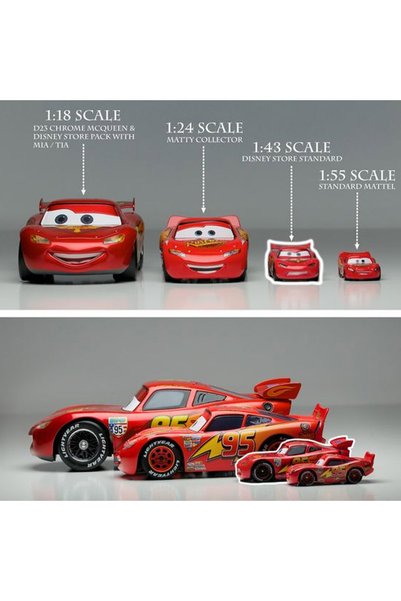 Disney Store Hot Roddin Serisi: Disney Cars McQueen ve The King Koleksiyonluk Metal Araç Seti 11 cm