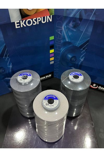 AYHANMAK Set of 3 Sewing Thread 120 No 5000m Polyester Ekospun, High Strength, Ultra Quality