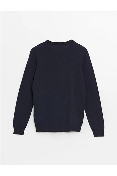 LC Waikiki Lcw Kids Boy's Knitwear Sweater - Dark Navy, V-neck, Long Sleeve