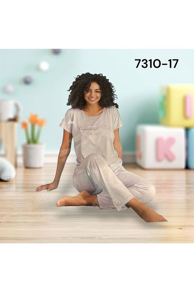 Pijamoni Σετ πιτζάμες μονό ζέρσεϊ με μακριά μανίκια
