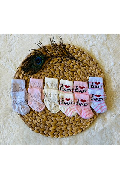 anne dokunuşu gibi KUZUM BEBE 6’lı Yenidoğan Organik Kız Erkek Bebek Çorap Not: 6 Çift Çorap Gönderilir.