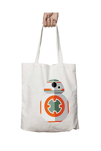 ART HEDİYE Star Wars Bb8 Droid - Two Sides Lasting and Washable Shoulder Tote Bag