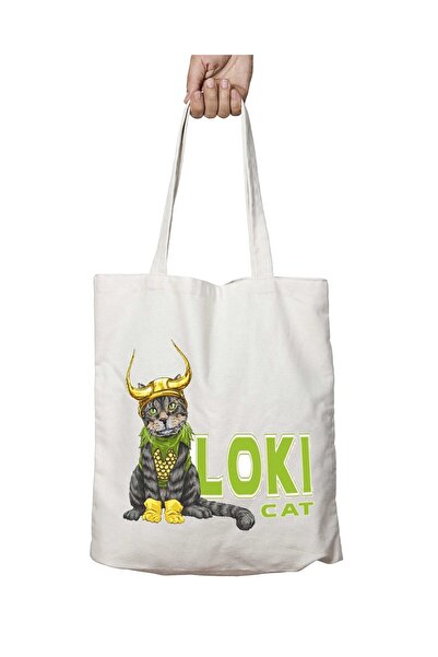 ART HEDİYE Loki Cat Two Sides Μόνιμη - Πλενόμενη Σχολική και Παραλία ώμου