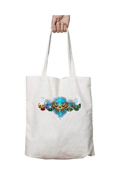 ART HEDİYE Washable Shoulder Tote Bag for School and Beach